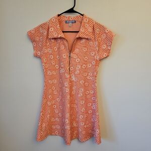 Urban Outfitters Orange and White Floral Jacket